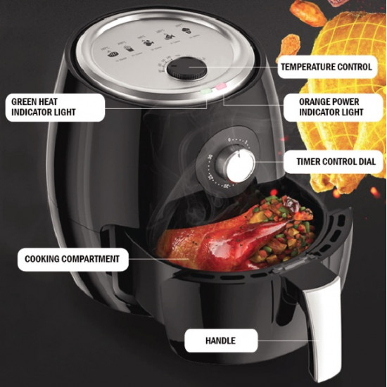 Friteuza Air Fryer and Grill Haeger 3.8 l , termostat si timer control