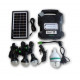 Kit solar portabil Gdlite GD-1000A, USB, bluetooth, radio FM, MP3, 4 becuri incluse