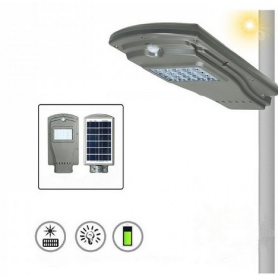 Lampa stradala Jortan pentru exterior, 90 watt , cu incarcare solara si senzor de miscare