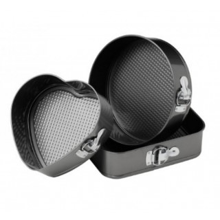 Set 3 forme pentru tort, patrata, inima, rotunda Set 3 forme pentru tort, patrata, inima, rotunda