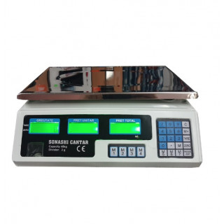 Cantar Electronic 40 kg, acumulator inclus, incarcare rapida, digital, functii multiple, afisaj dublu, autonomie mare